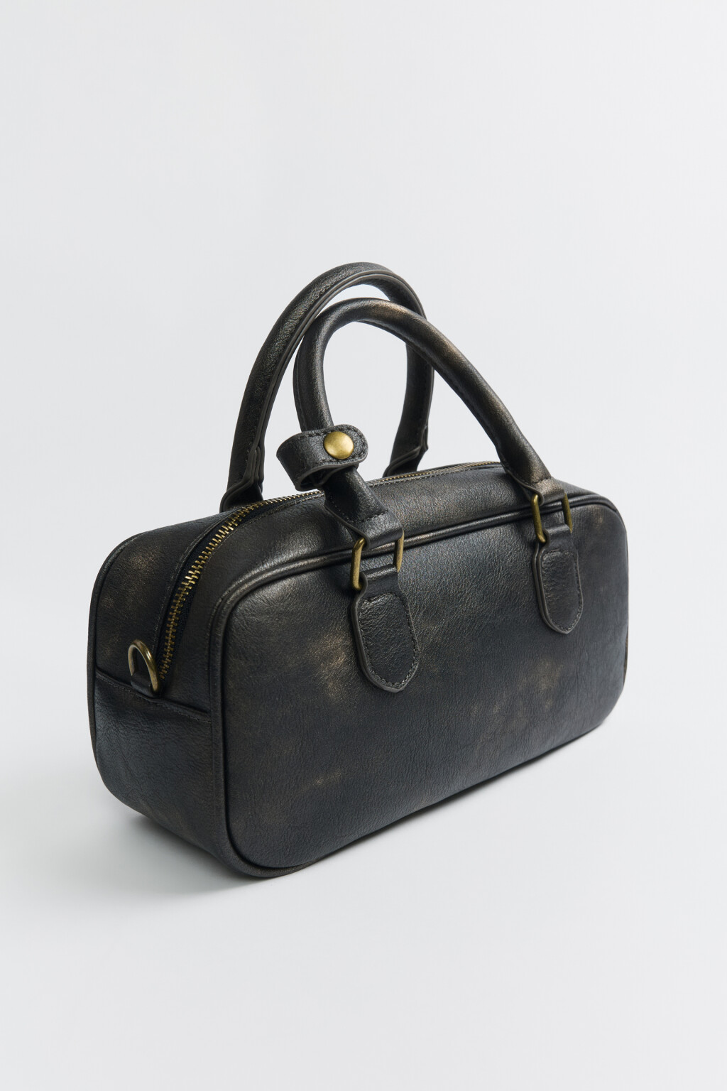 Сумка на короткой ручке с ремнем через плечо - цвет коричневый - 5