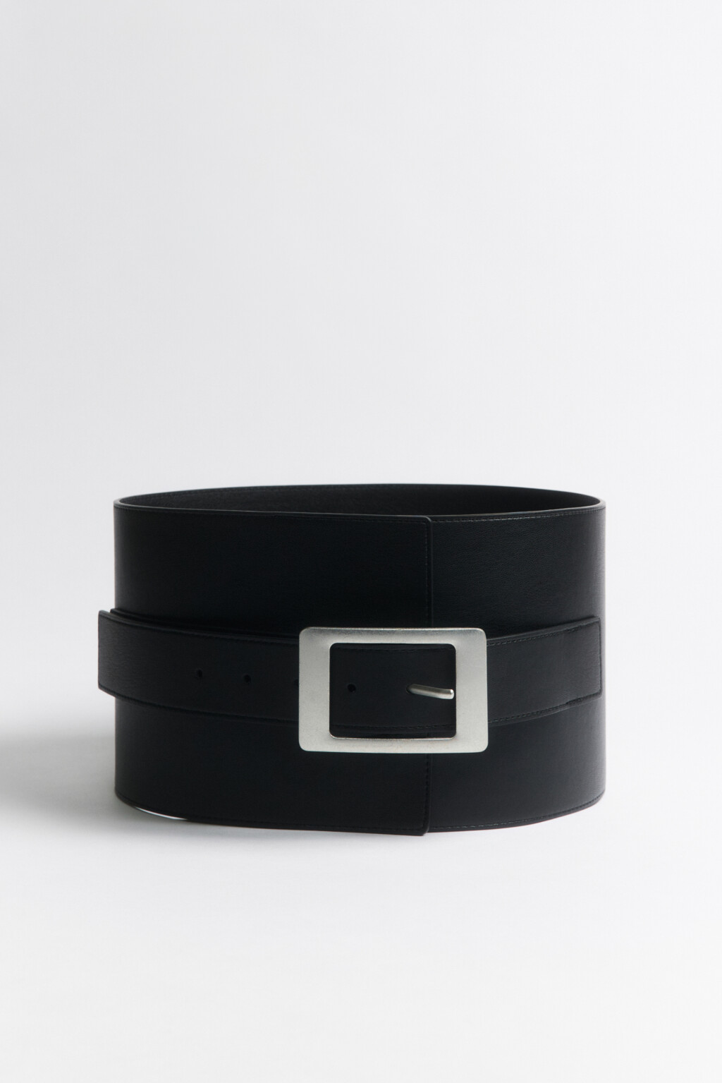 Ремень-корсет с металлической пряжкой - цвет черный - 4