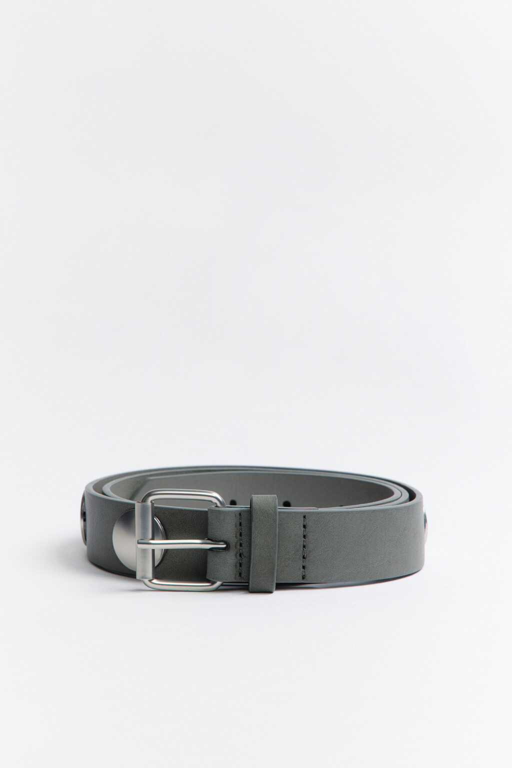 Ремень брючный с металлическим декором - цвет коричневый - 2