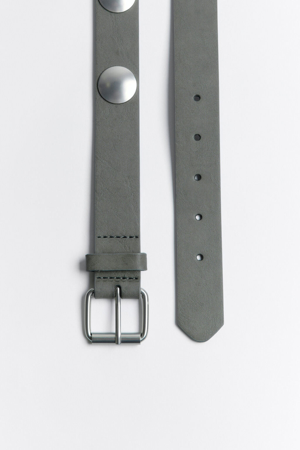 Ремень брючный с металлическим декором - цвет коричневый - 1