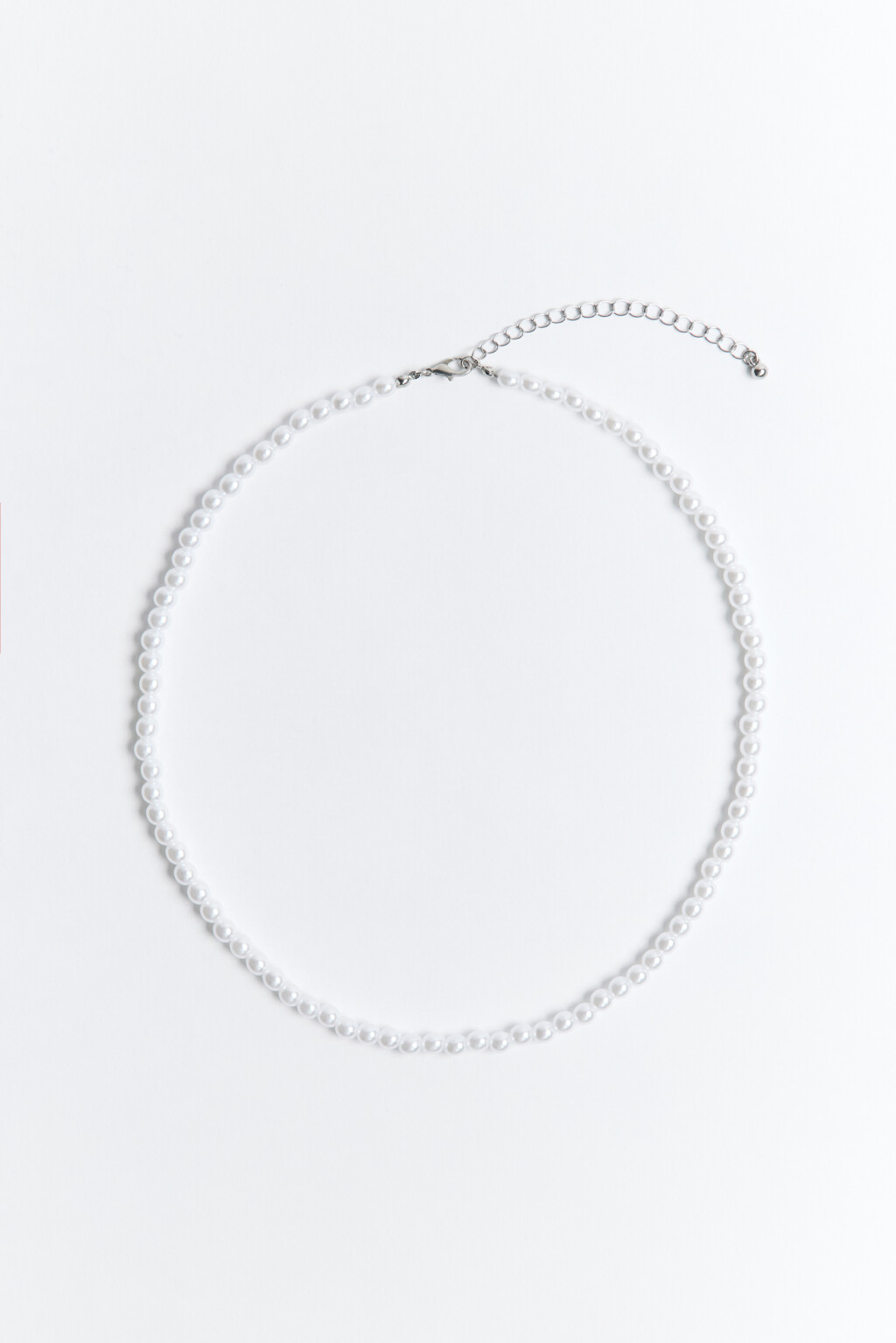 Колье из жемчужного бисера - цвет серый - 1