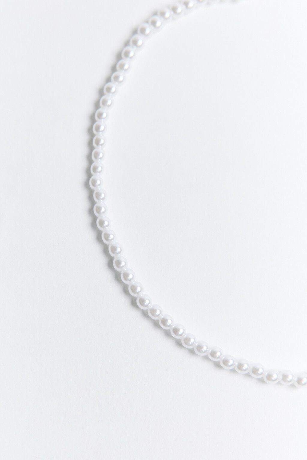 Колье из жемчужного бисера - цвет серый - 2