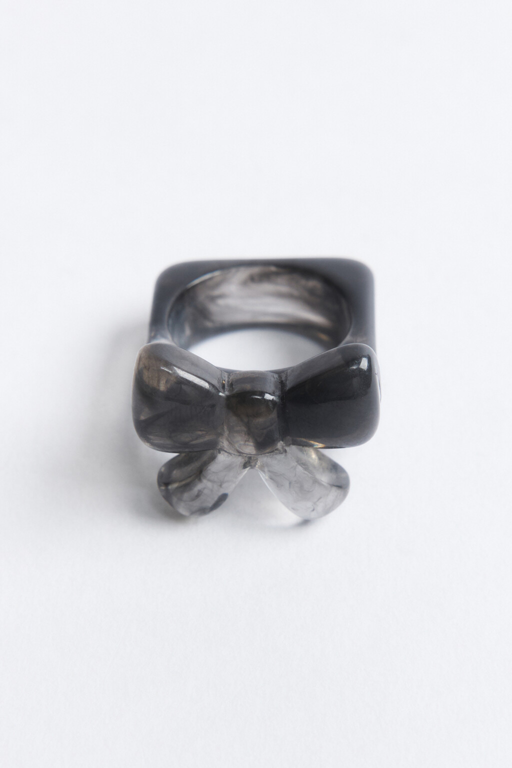 Кольцо массивное с градиентным эффектом - цвет серый - 1