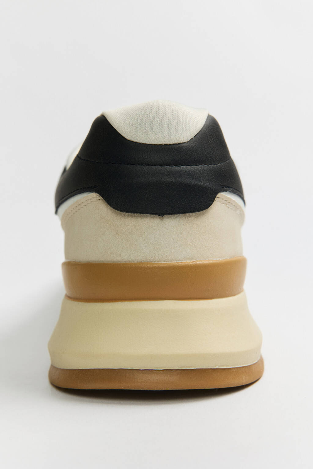 Кроссовки низкие с текстильными вставками - цвет бежевый - 4