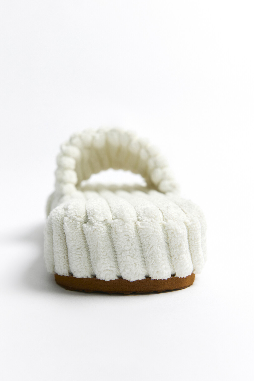 Сабо из велюра на платформе - цвет бежевый - 4