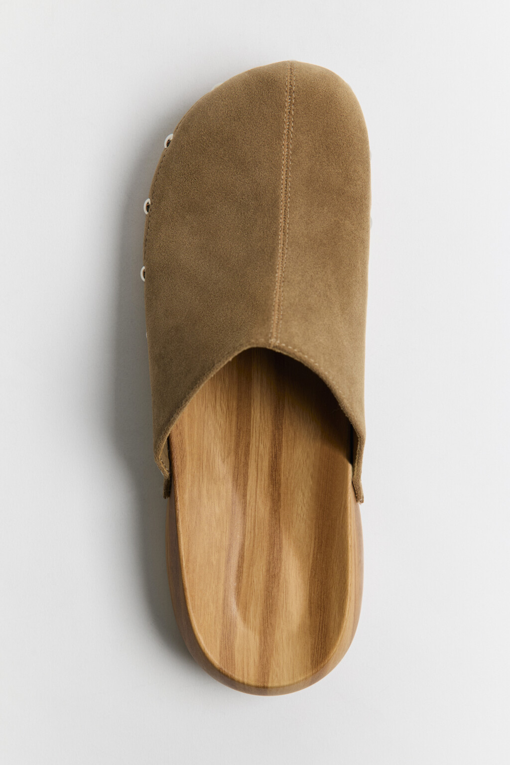 Сабо-клоги на платформе с заклепками - цвет бежевый - 8