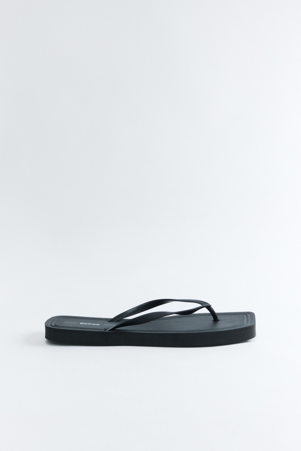 Сабо-вьетнамки на плоской подошве с перемычкой - цвет черный - 2