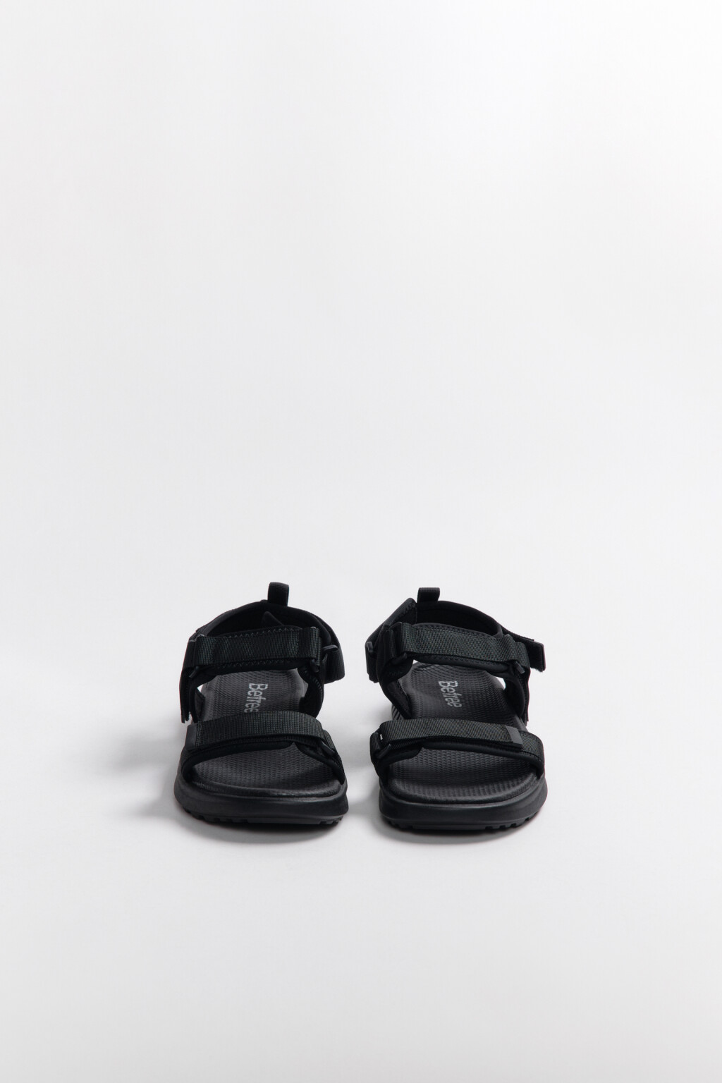 Сандалии текстильные с широкими ремешками - цвет черный - 5