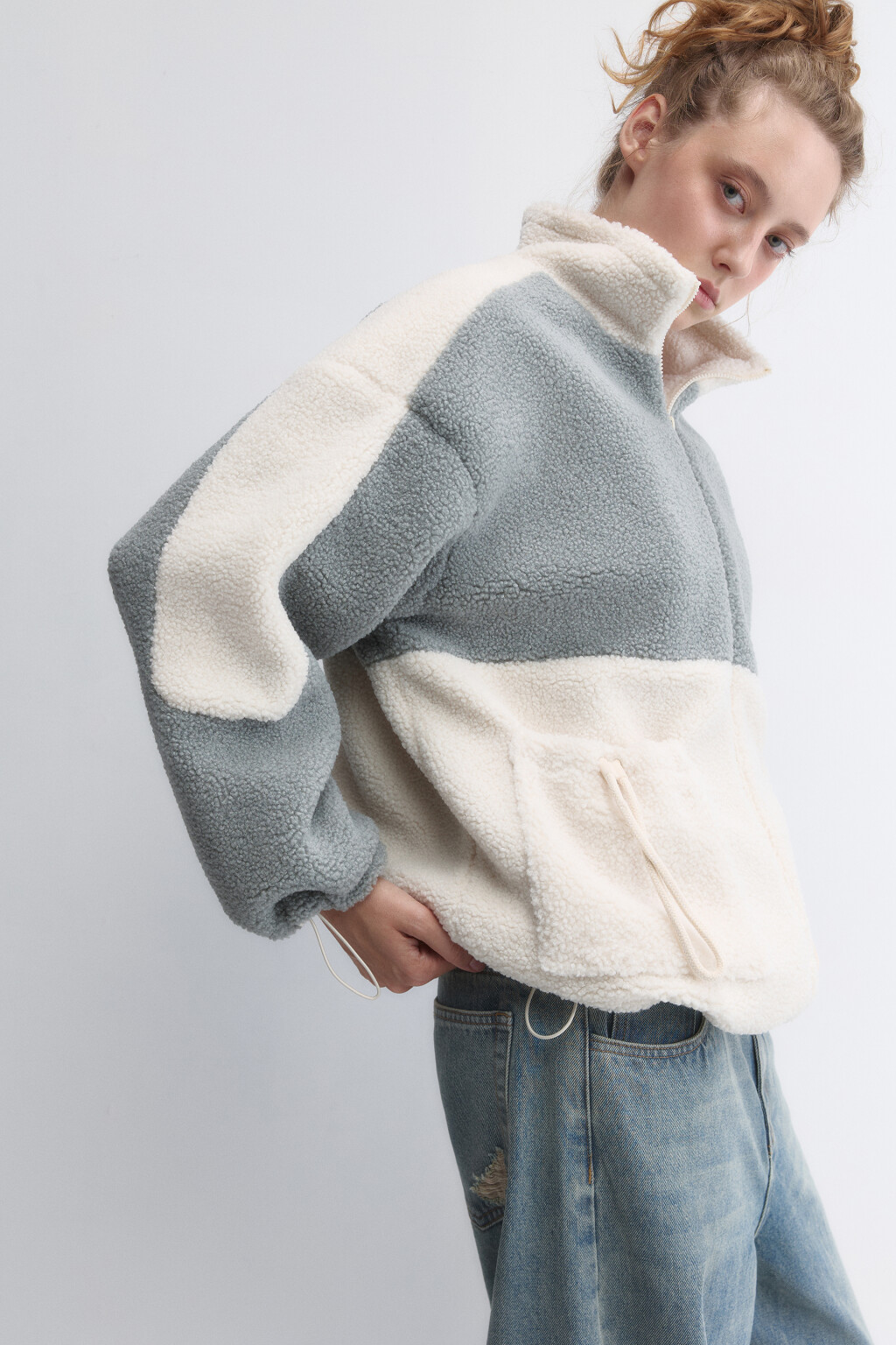 Куртка-бомбер из искусственного меха - цвет мультиколор - 2