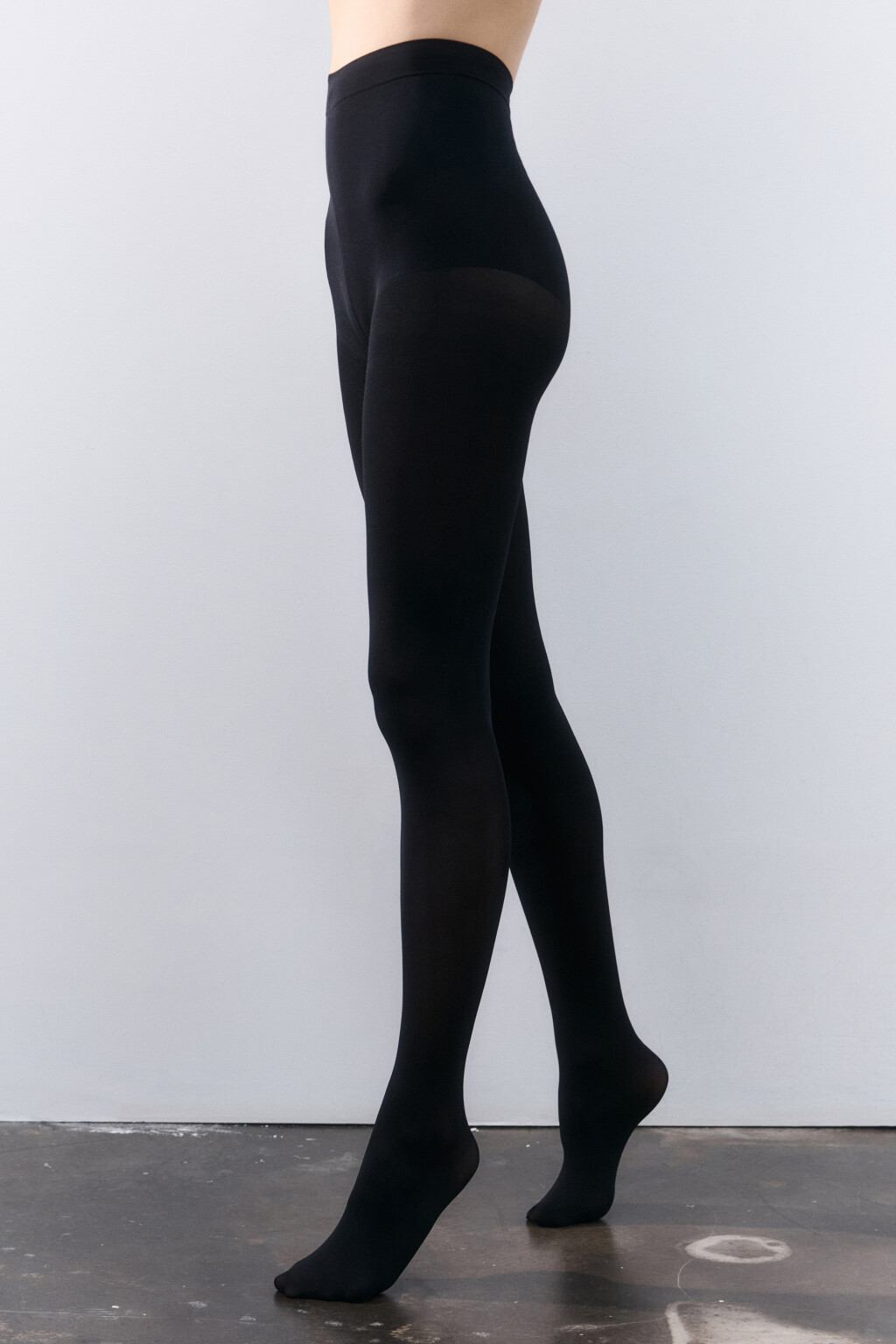 Колготки 70 den с высокой посадкой - цвет черный - 1