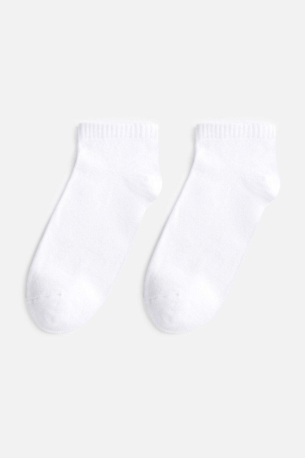 Носки короткие базовые однотонные - цвет белый - 1