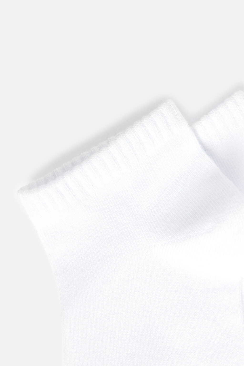 Носки короткие хлопковые базовые - цвет белый - 2