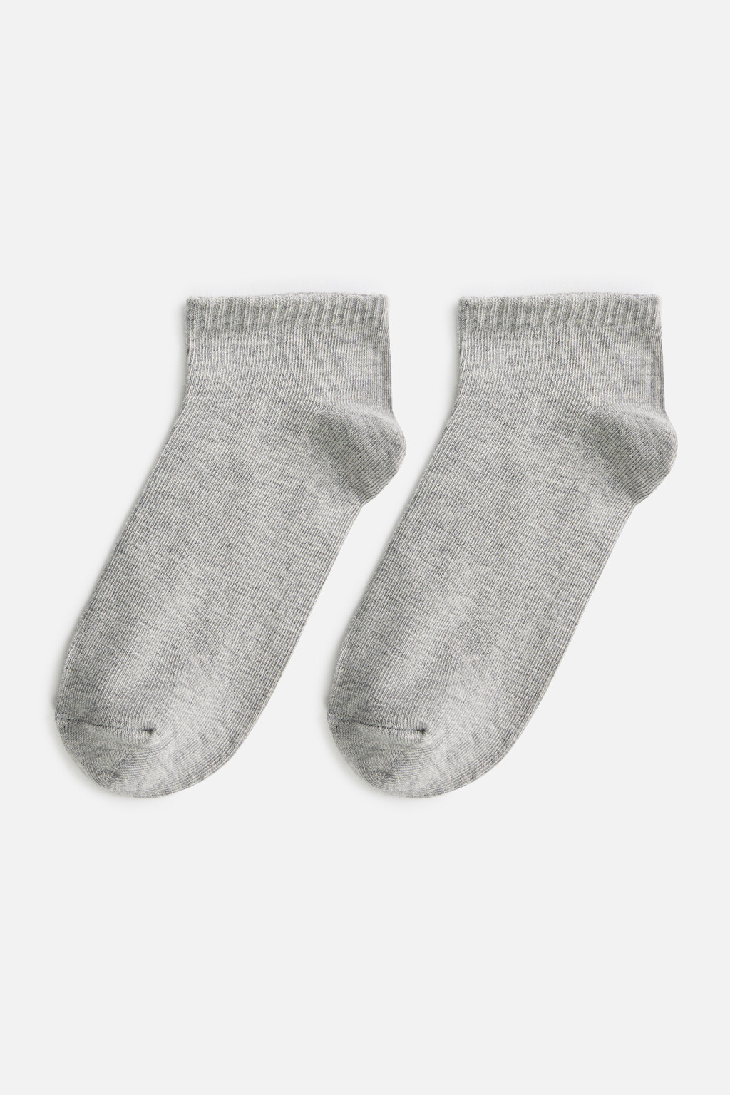 Носки короткие хлопковые базовые - цвет серый - 1