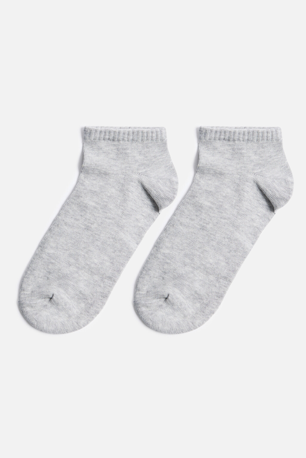 Носки короткие базовые однотонные - цвет серый - 1