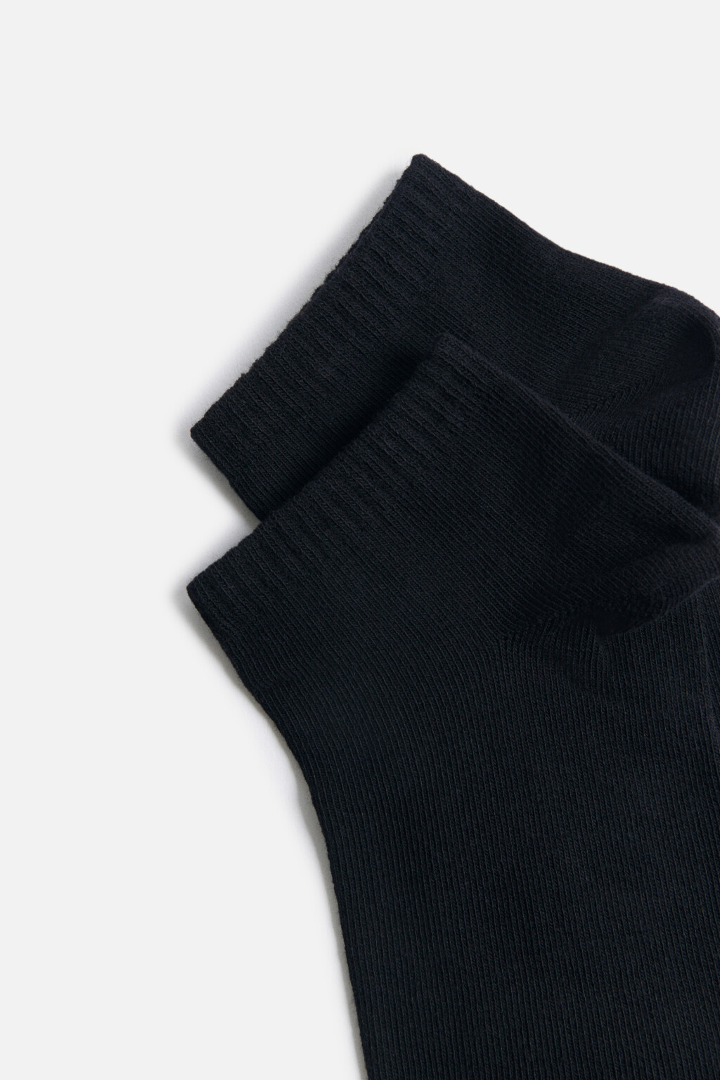 Носки короткие базовые однотонные - цвет черный - 2