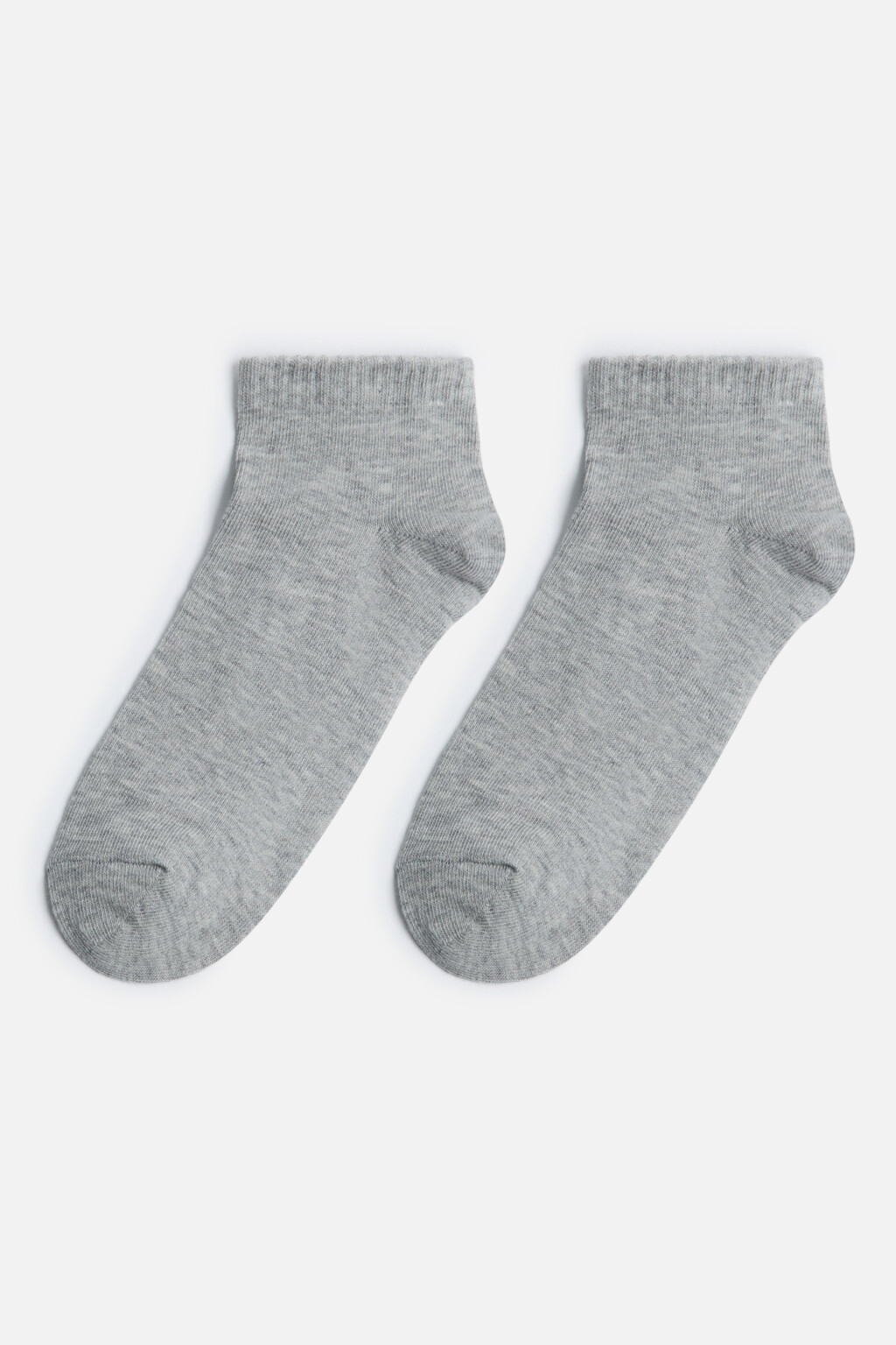 Носки короткие базовые однотонные - цвет серый - 1