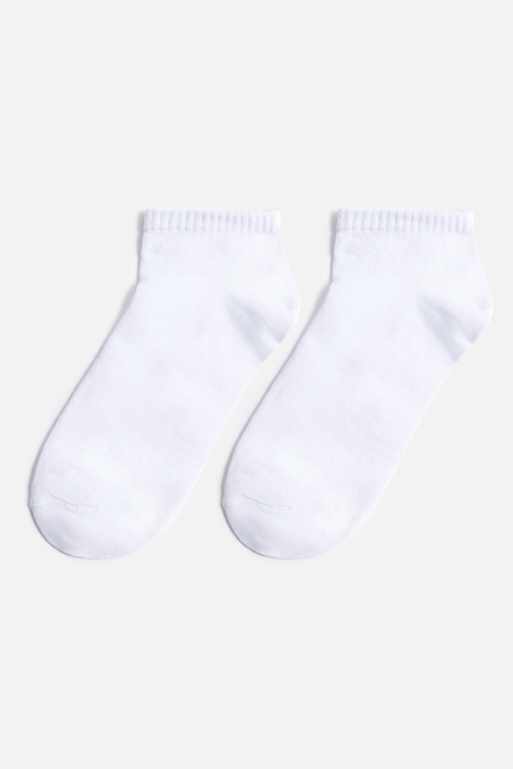 Носки короткие хлопковые базовые - цвет белый - 1