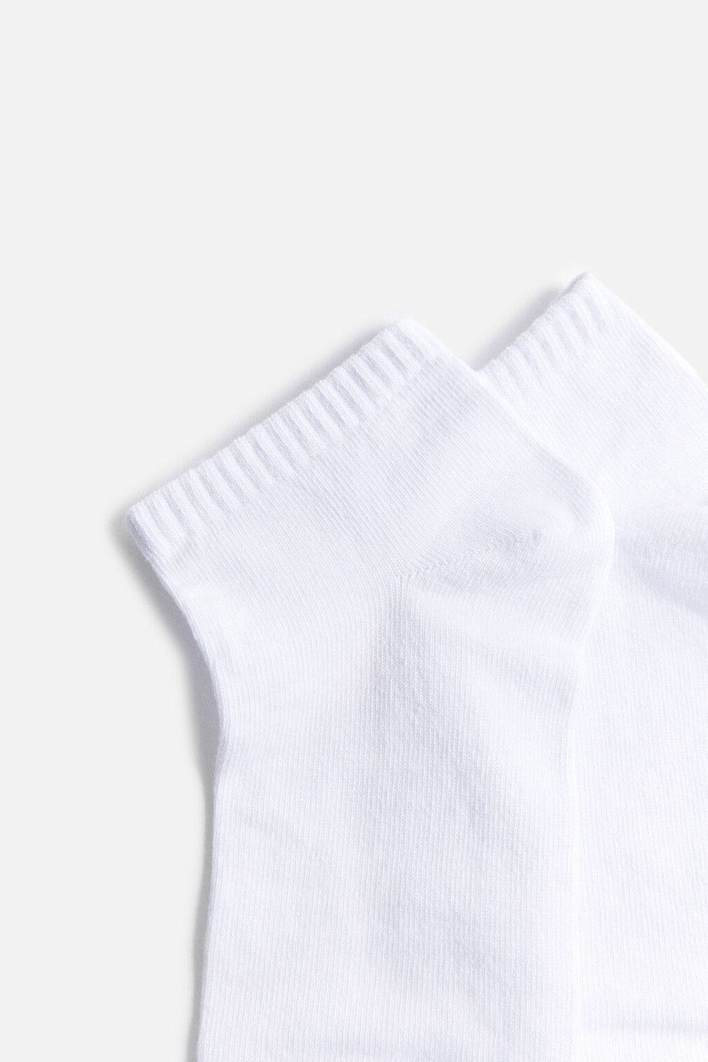 Носки короткие хлопковые базовые - цвет белый - 2