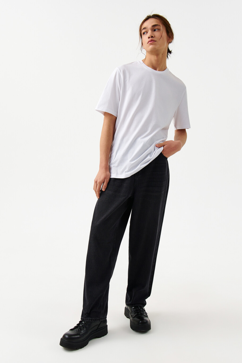 Футболка хлопковая базовая - цвет белый - 4