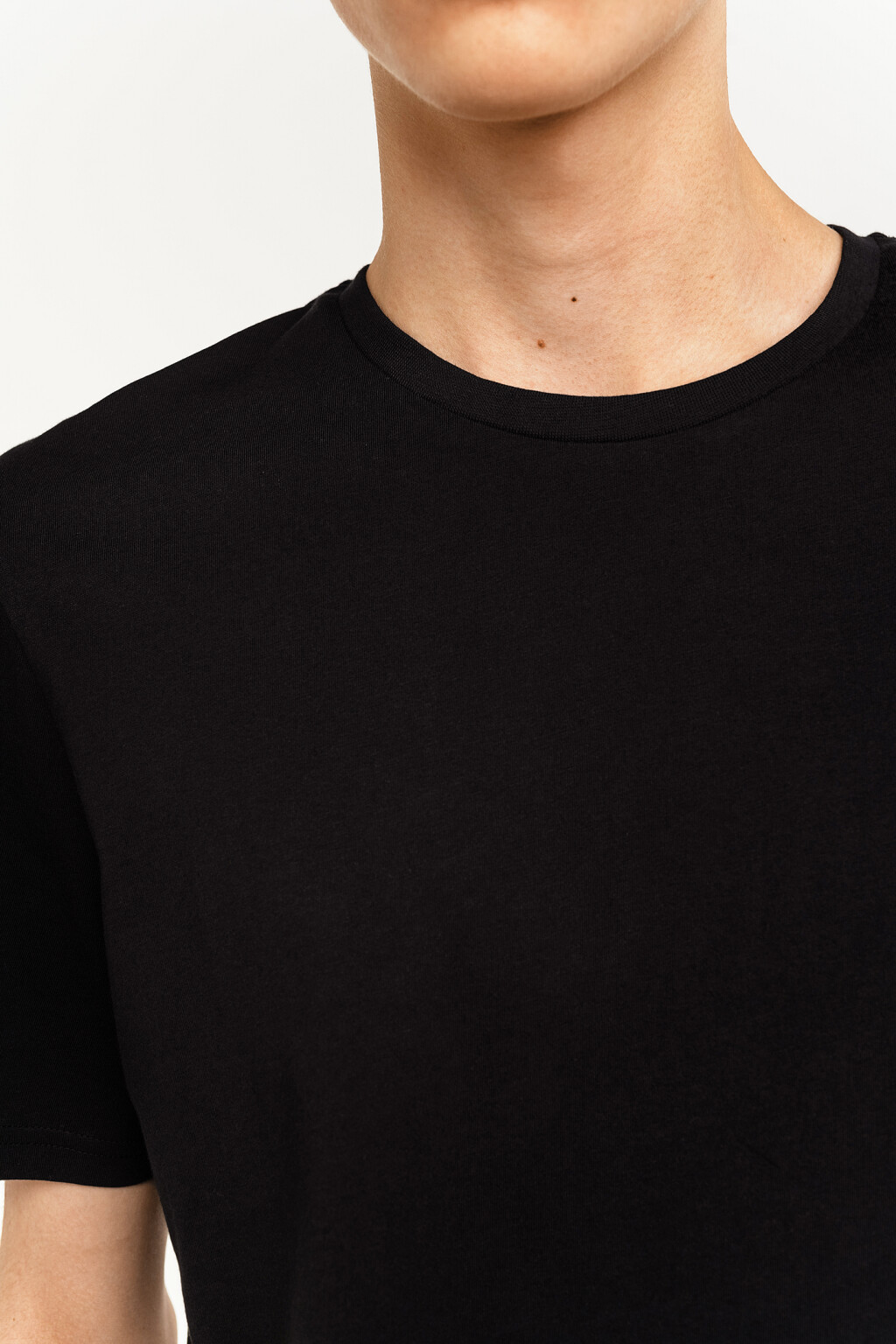 Футболка хлопковая базовая - цвет черный - 5