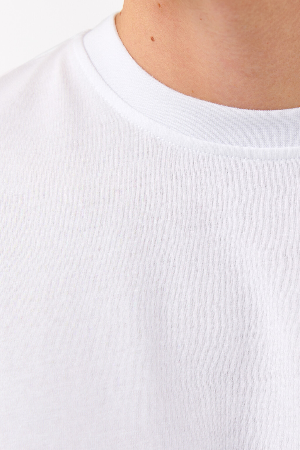 Лонгслив прямой хлопковый базовый - цвет белый - 5