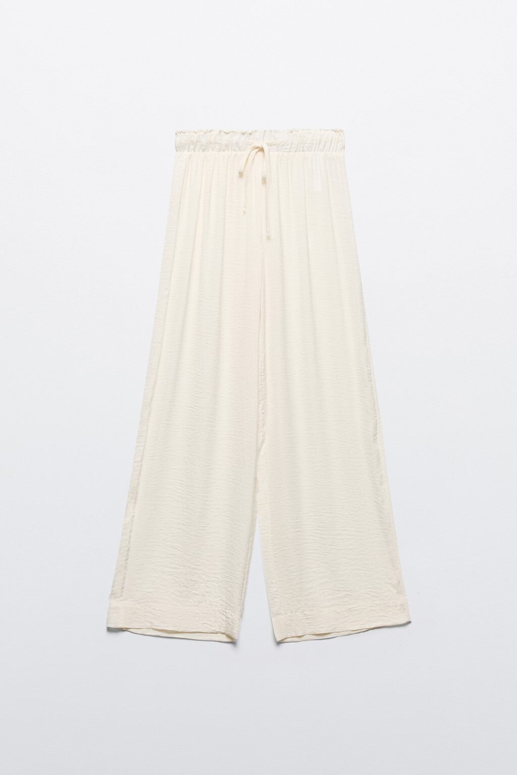 Брюки домашние из жатого сатина - цвет ванильный - 8