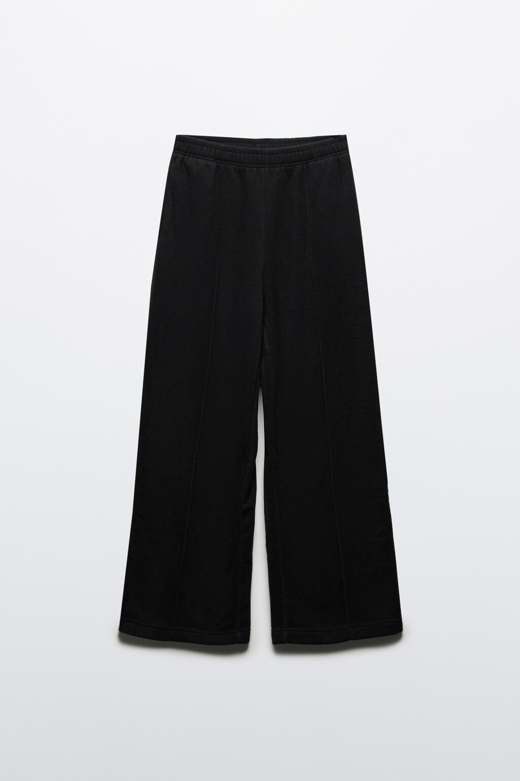 Брюки широкие теплые из флиса - цвет черный - 9