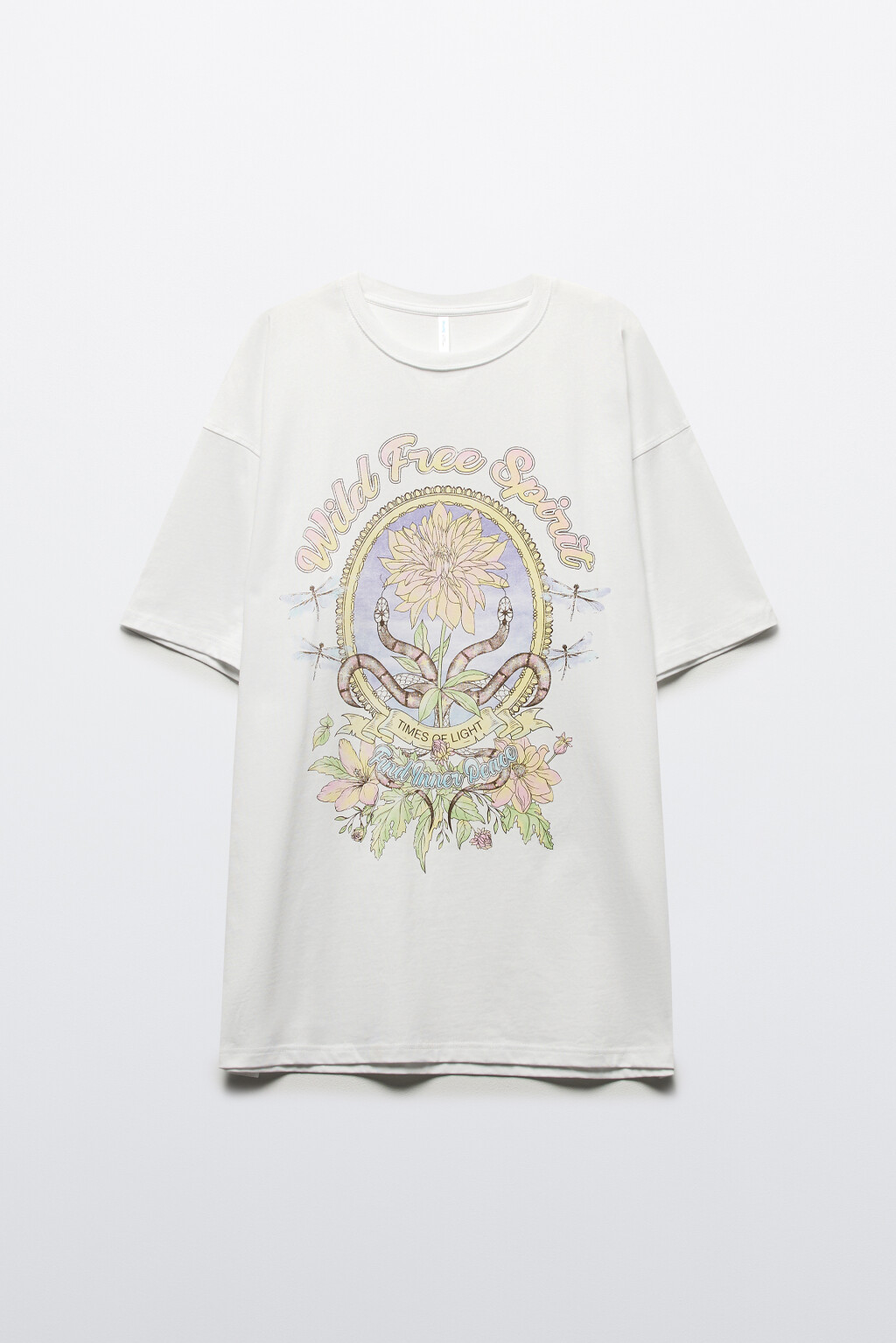 Футболка oversize с принтом в стиле гранж - цвет белый - 8