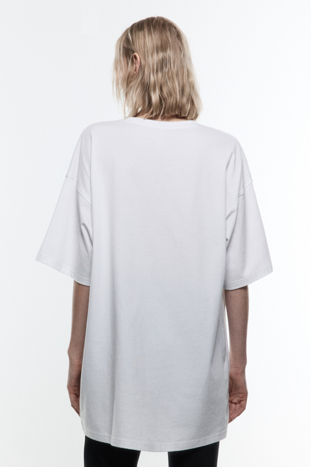 Футболка oversize с принтом в стиле гранж - цвет белый - 4