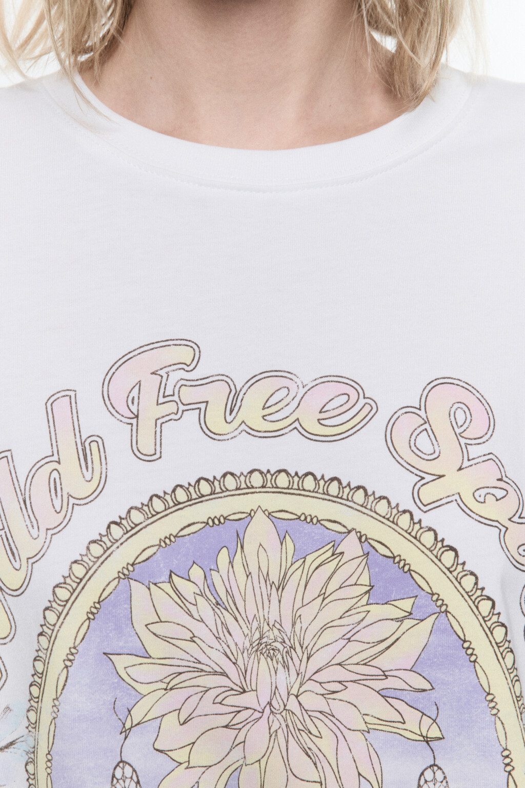 Футболка oversize с принтом в стиле гранж - цвет белый - 5