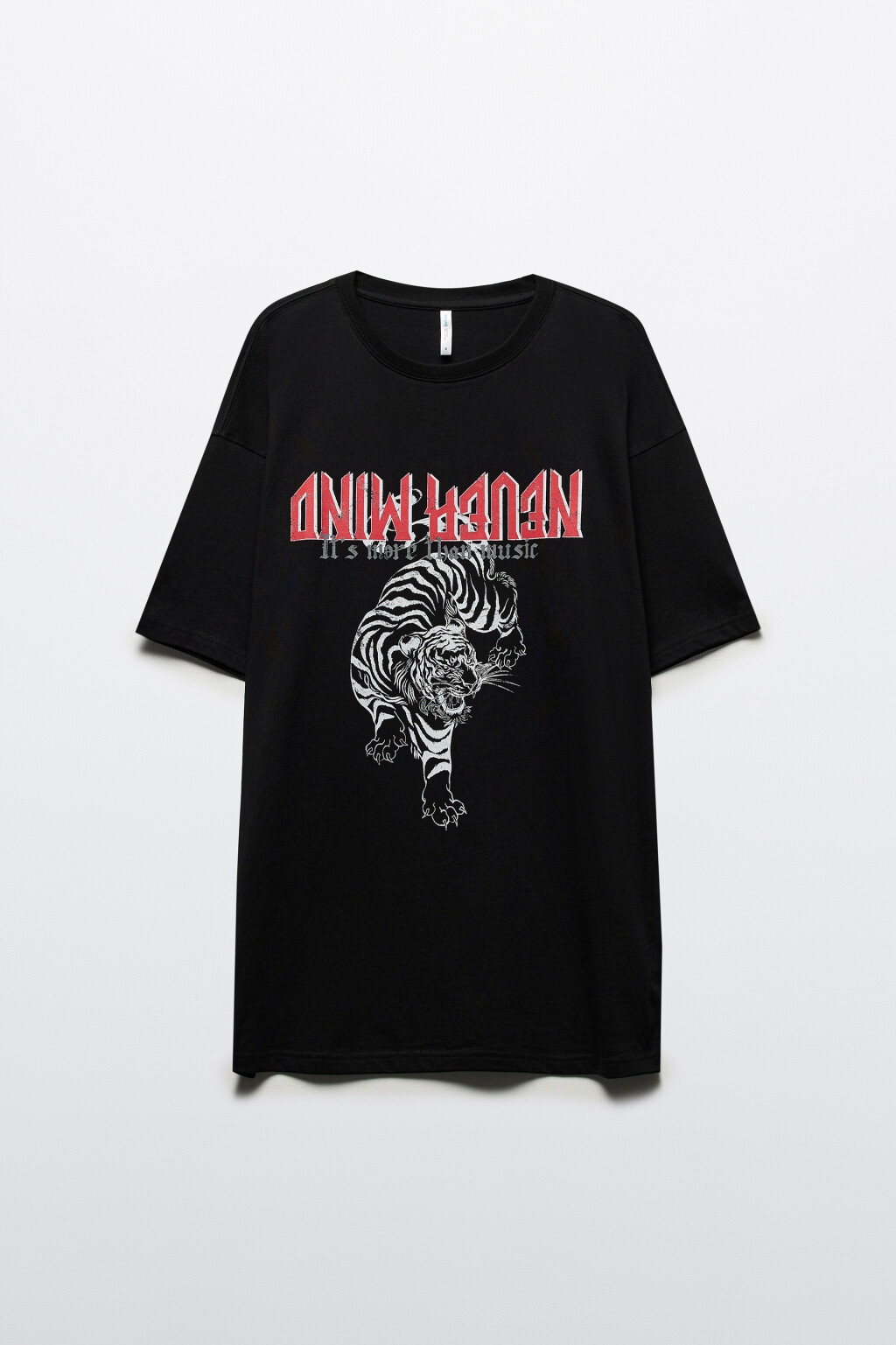 Футболка oversize с принтом в стиле гранж - цвет черный - 10
