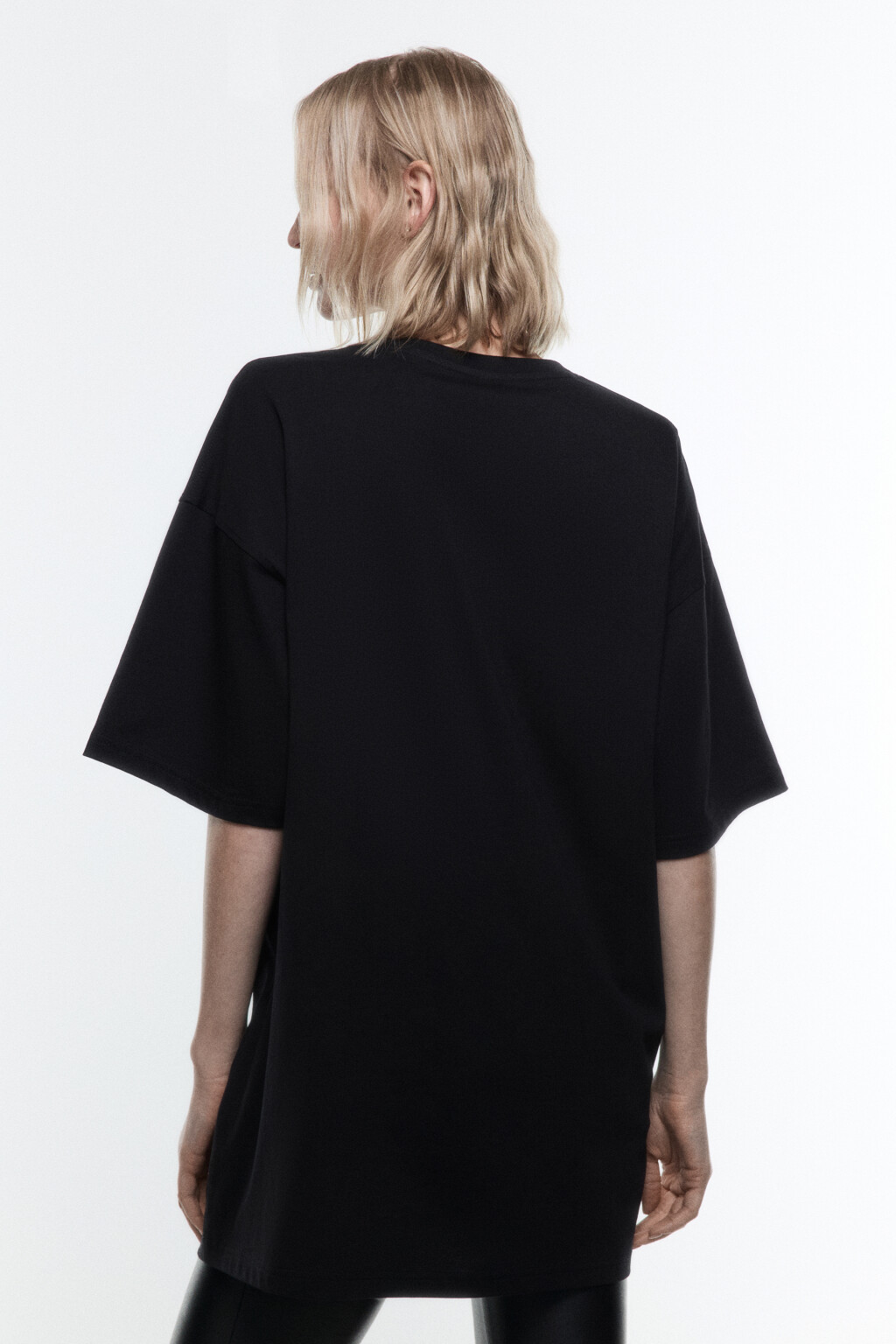 Футболка oversize с принтом в стиле гранж - цвет черный - 4