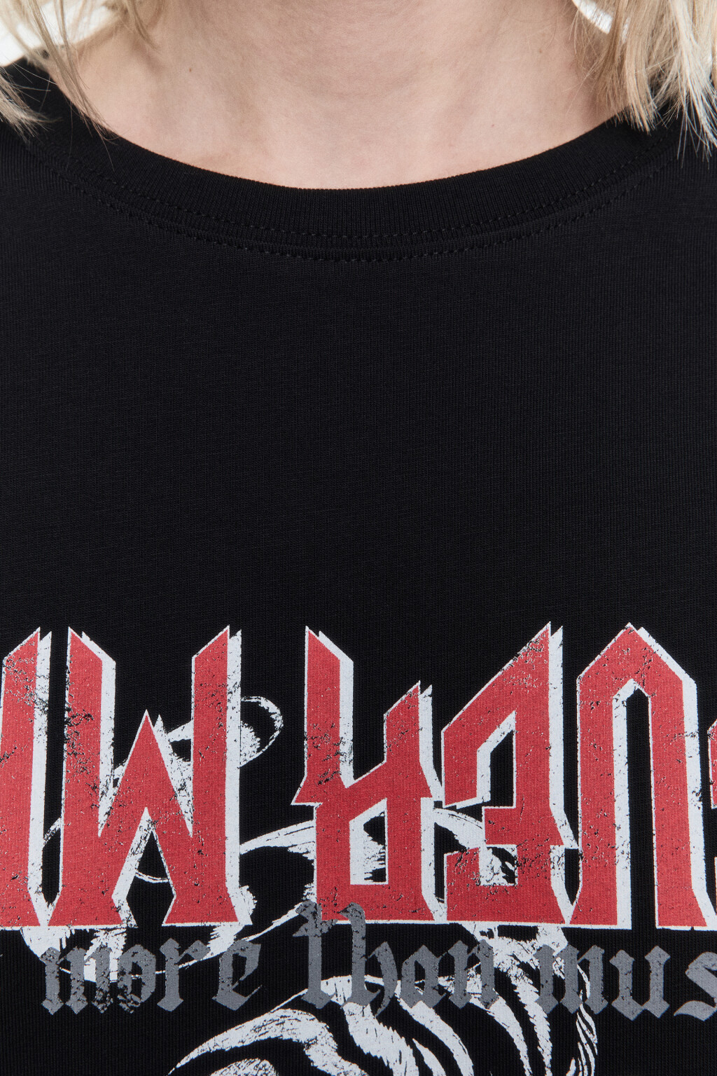 Футболка oversize с принтом в стиле гранж - цвет черный - 6