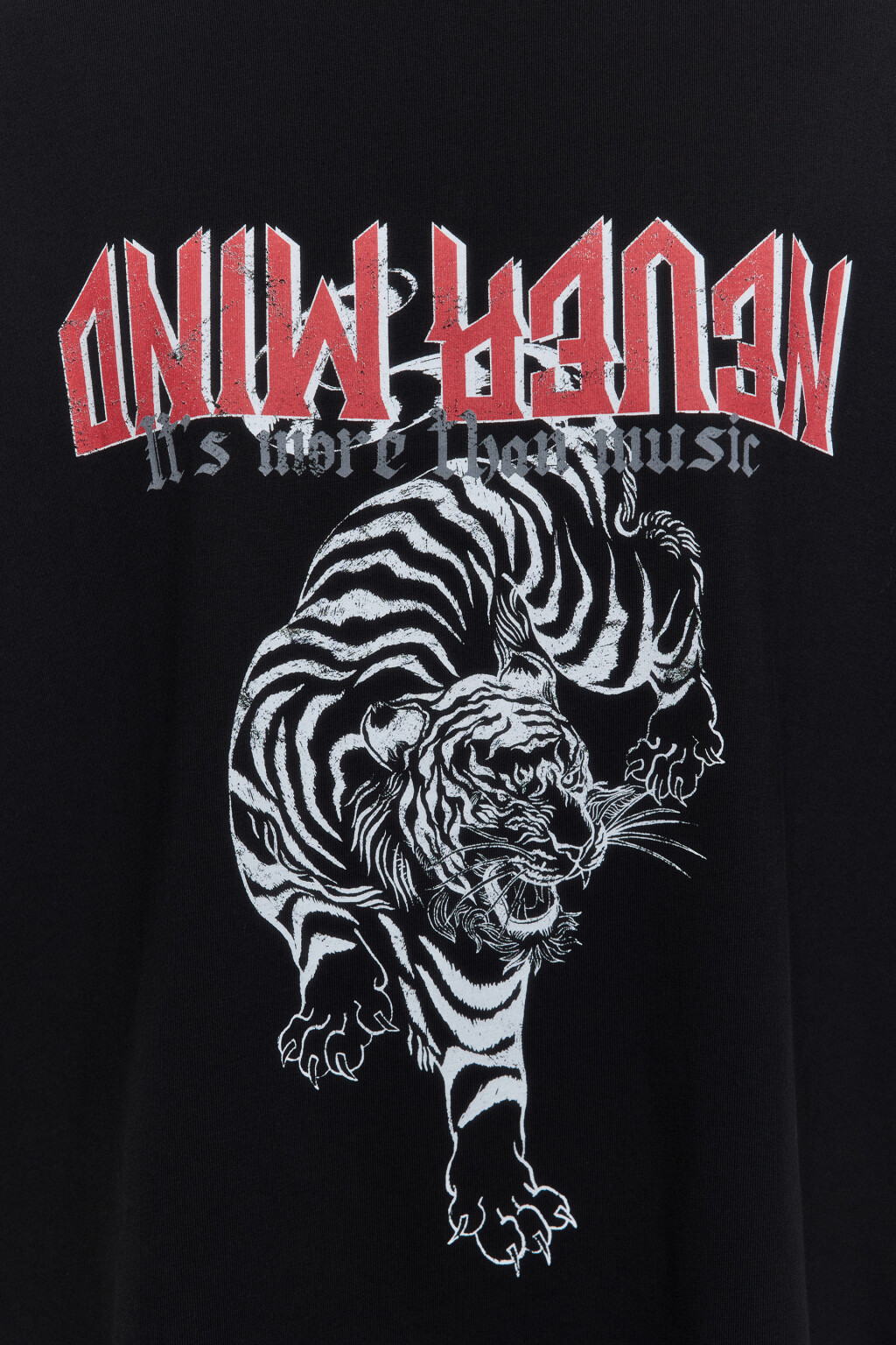 Футболка oversize с принтом в стиле гранж - цвет черный - 8