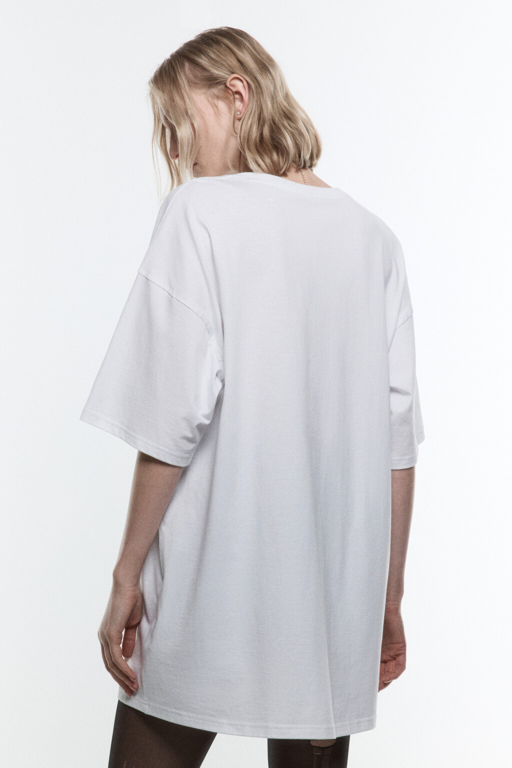 Футболка oversize с принтом в стиле гранж - цвет белый - 5