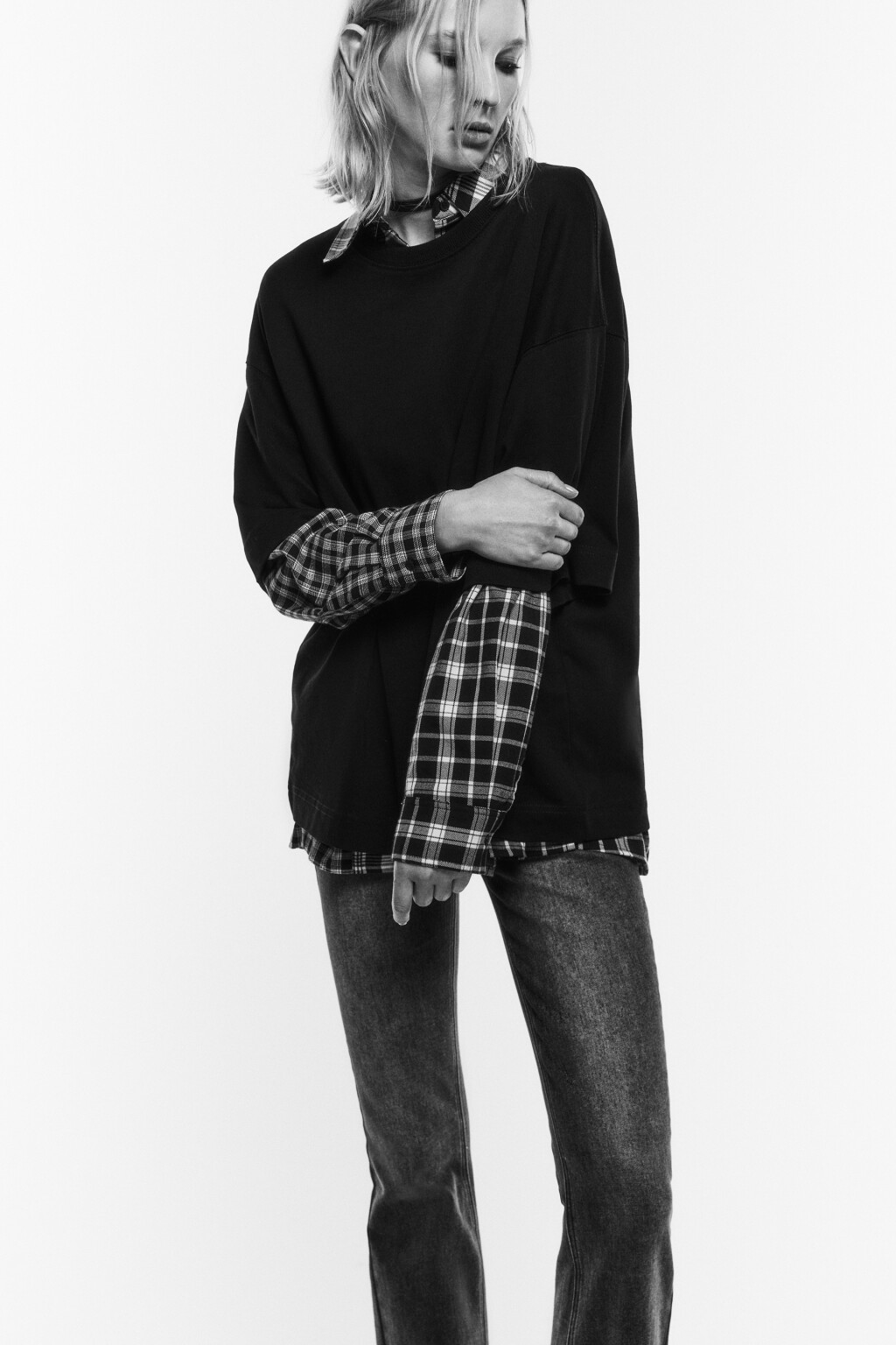 Футболка overszie из плотного хлопка - цвет черный - 1