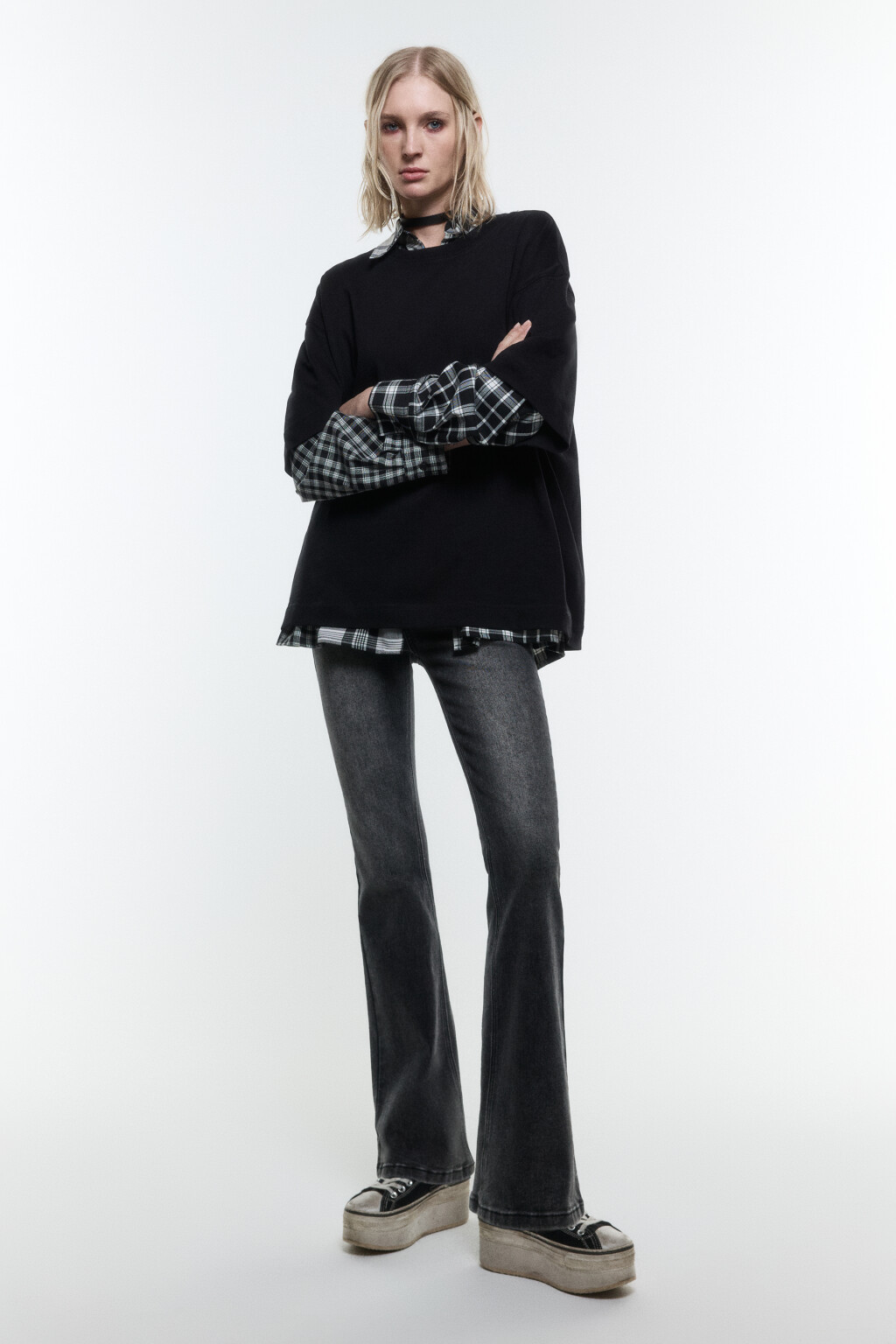 Футболка overszie из плотного хлопка - цвет черный - 5