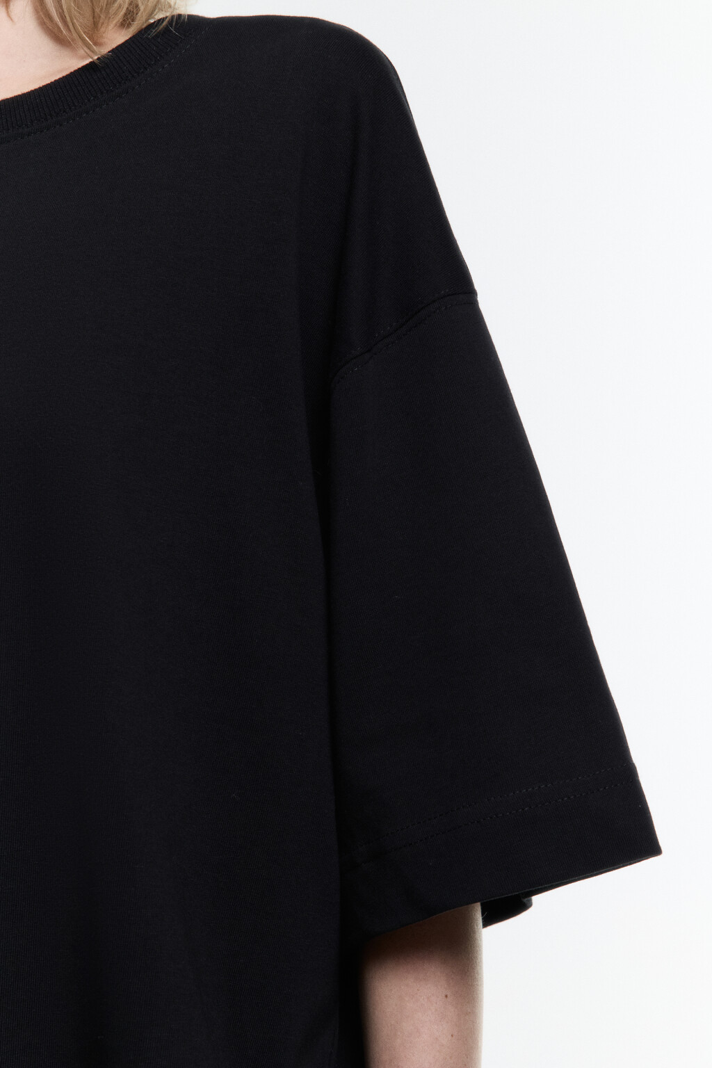 Футболка overszie из плотного хлопка - цвет черный - 7