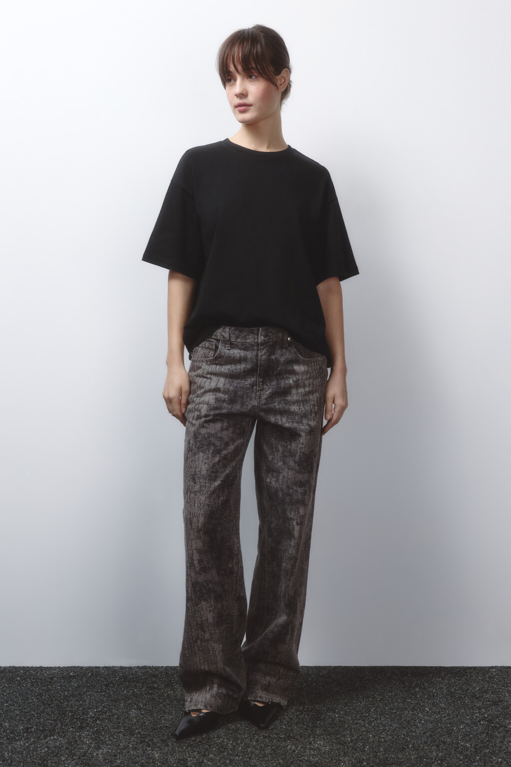 Футболка хлопковая из плотного трикотажа - цвет черный - 5