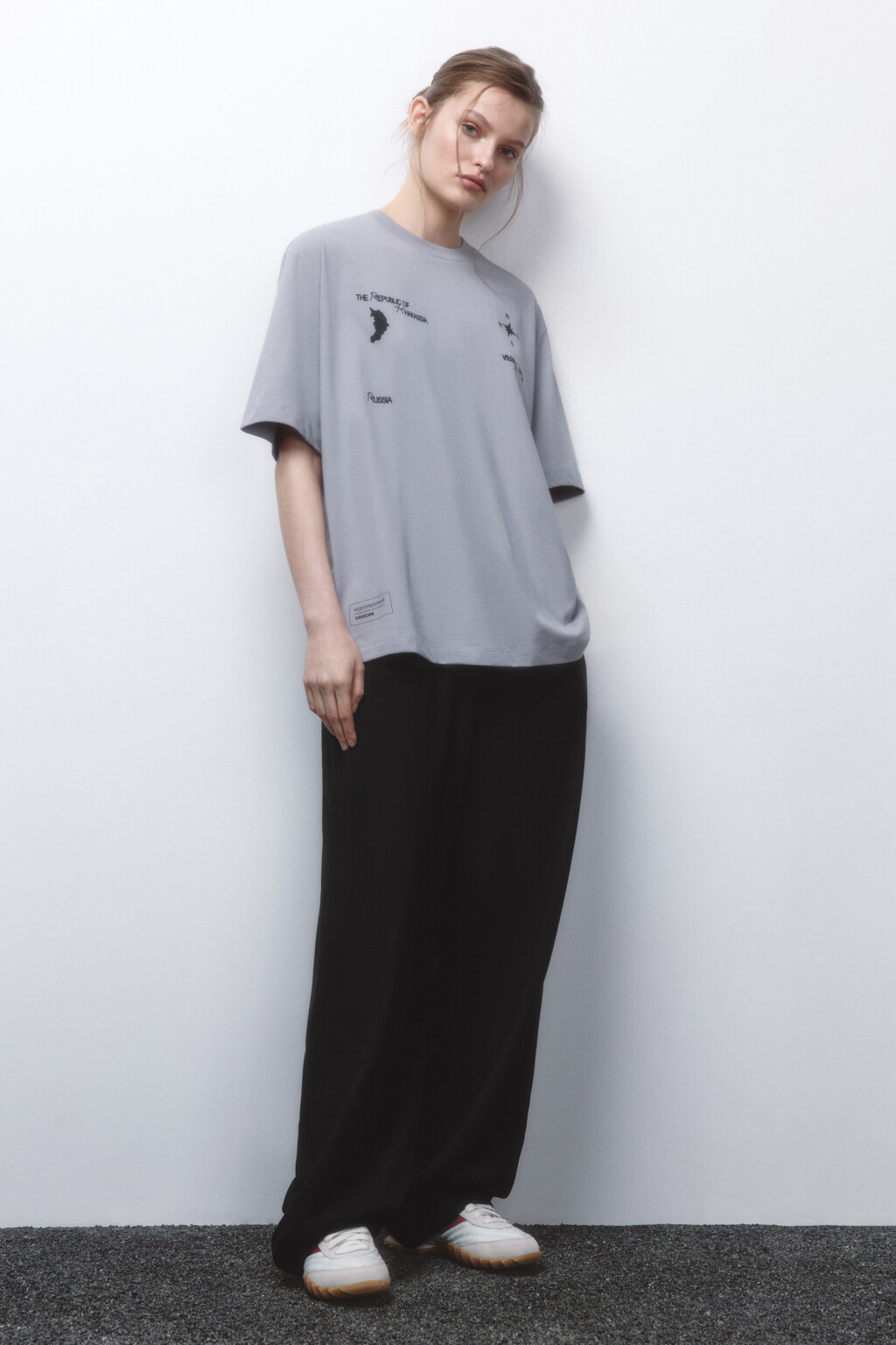 Футболка унисекс хлопковая с принтом - цвет серый - 5