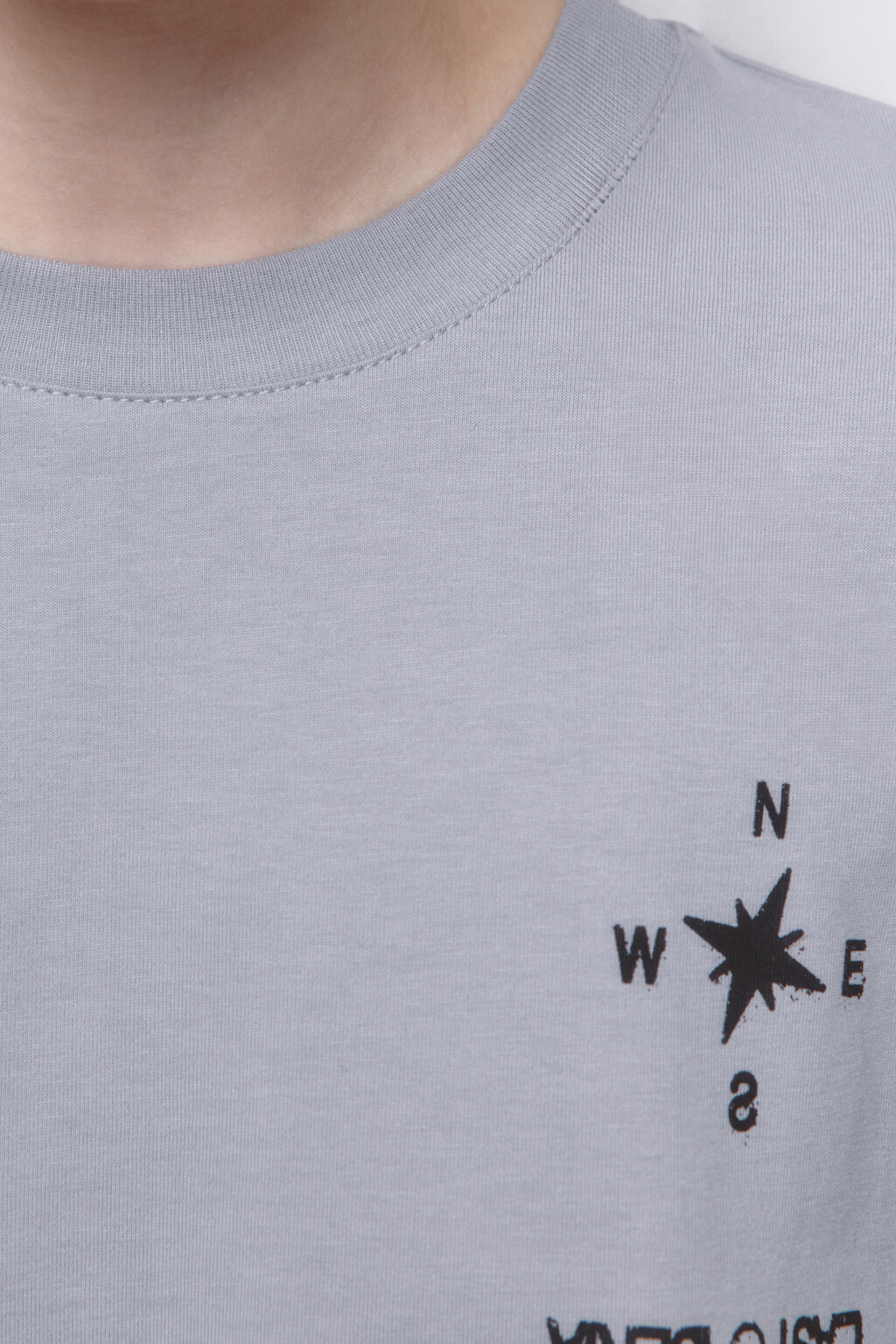 Футболка унисекс хлопковая с принтом - цвет серый - 6