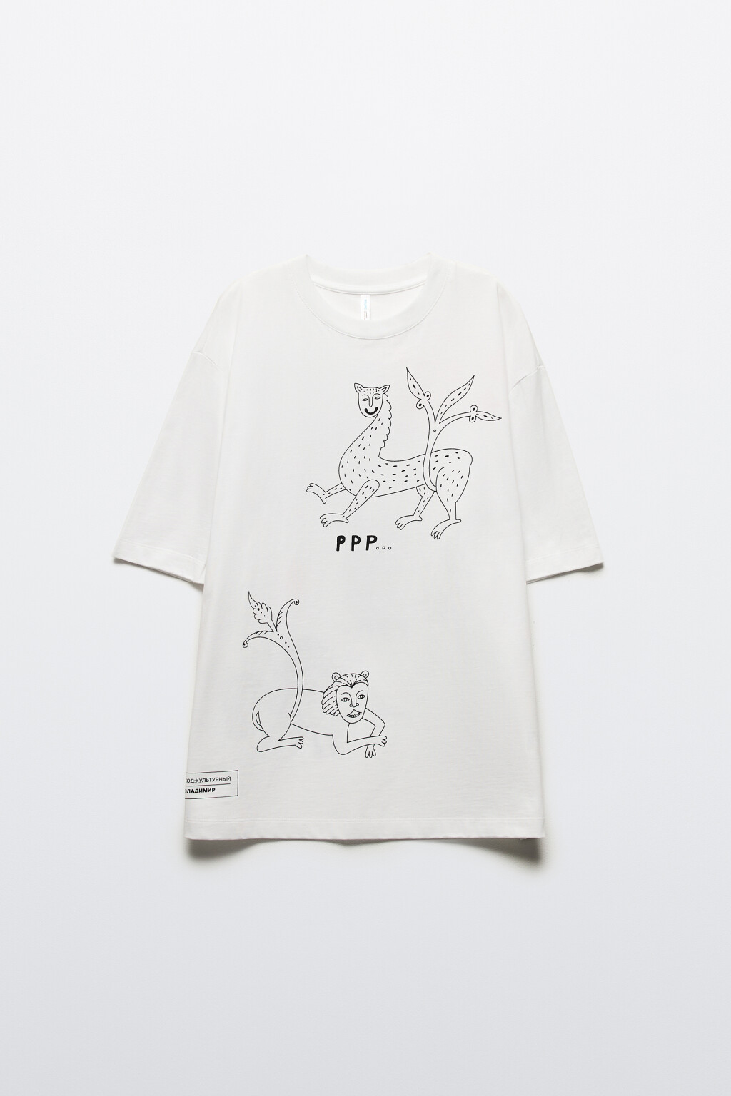 Футболка унисекс хлопковая с принтом - цвет черный - 9