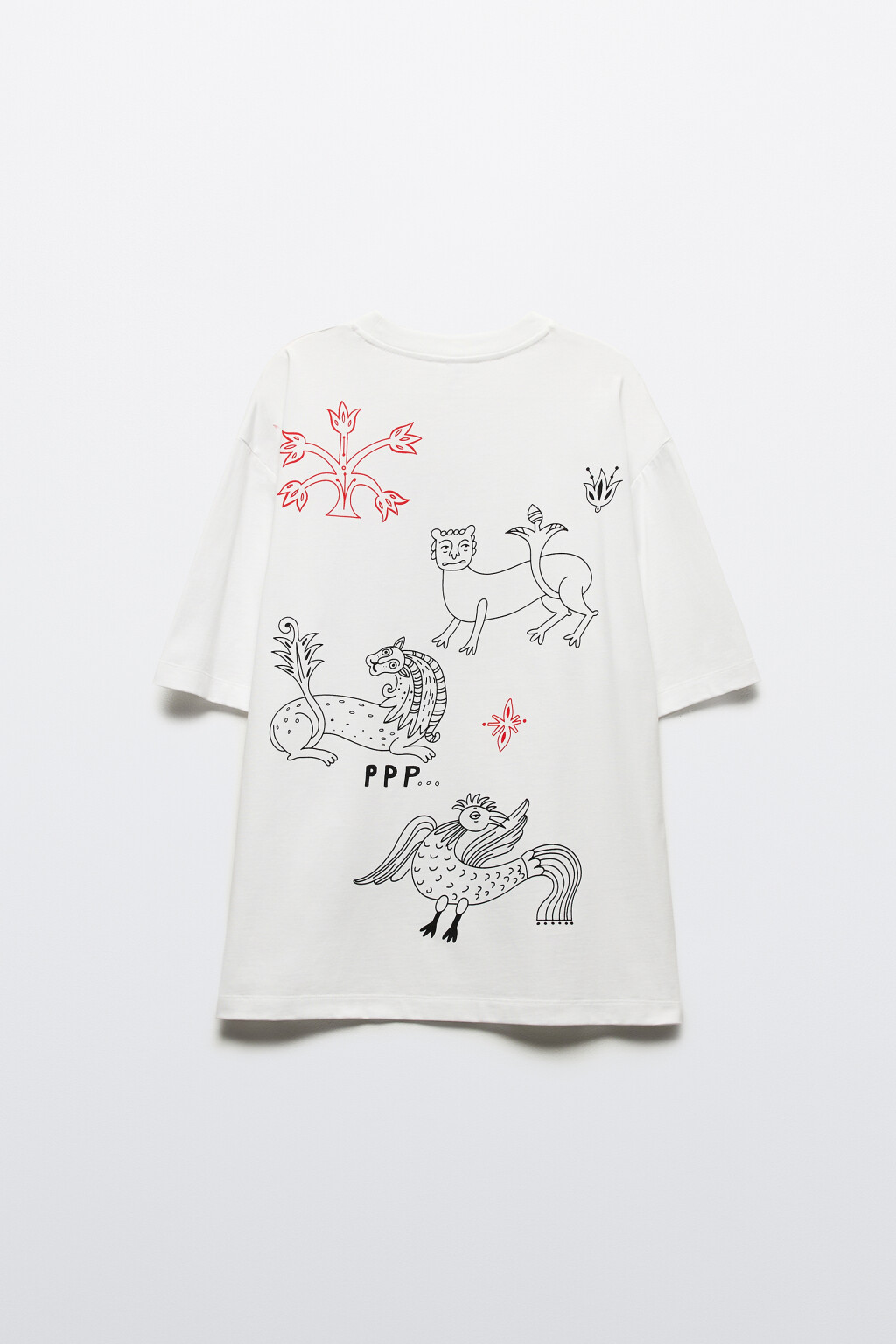 Футболка унисекс хлопковая с принтом - цвет черный - 10