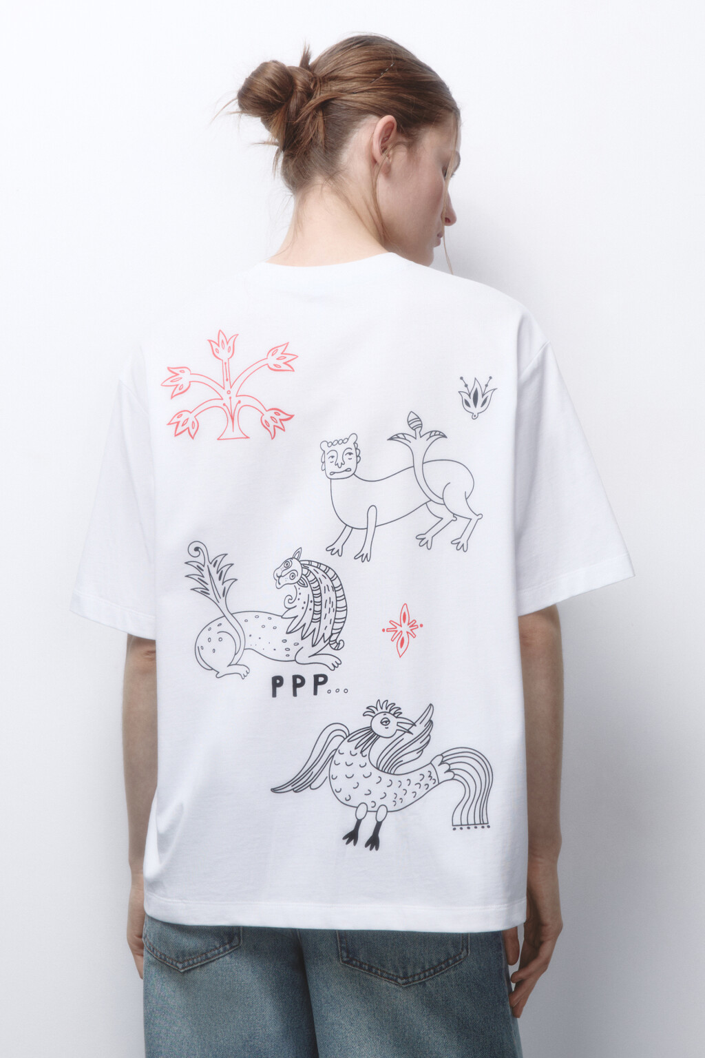 Футболка унисекс хлопковая с принтом - цвет черный - 5