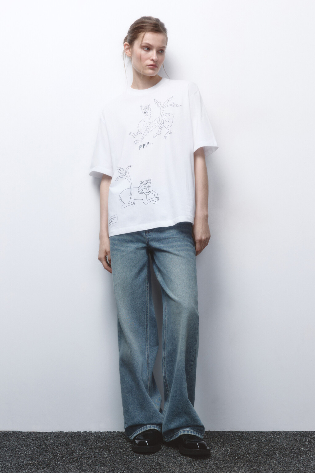 Футболка унисекс хлопковая с принтом - цвет черный - 6