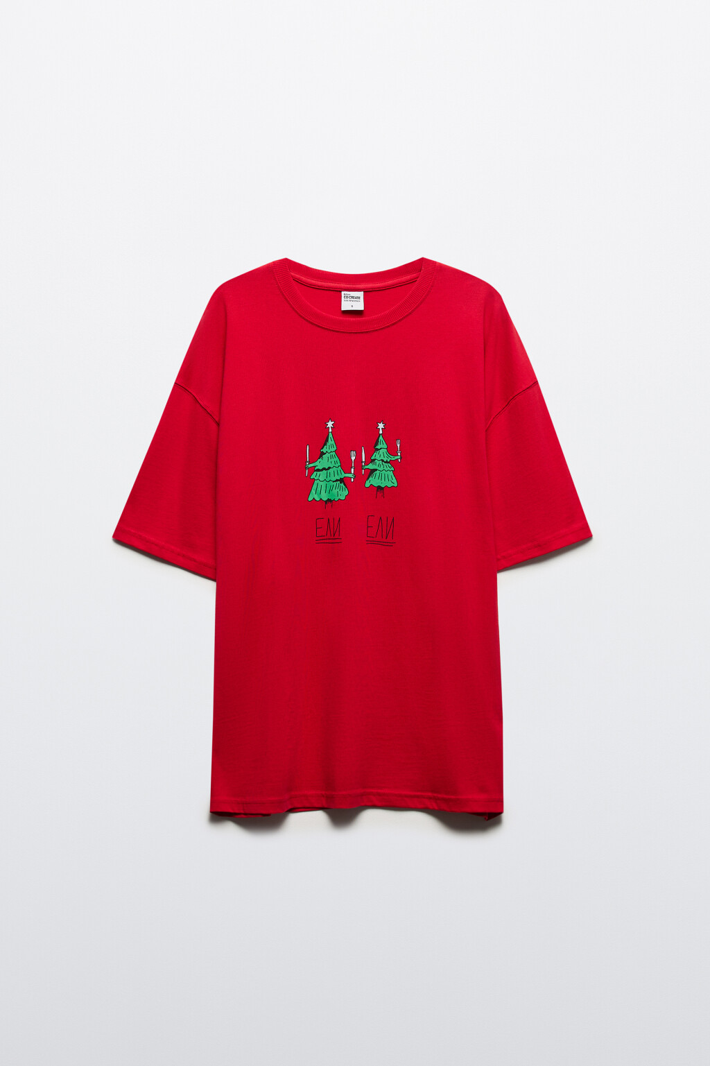 Футболка унисекс с новогодним принтом Bang! Bang! - цвет красный - 10