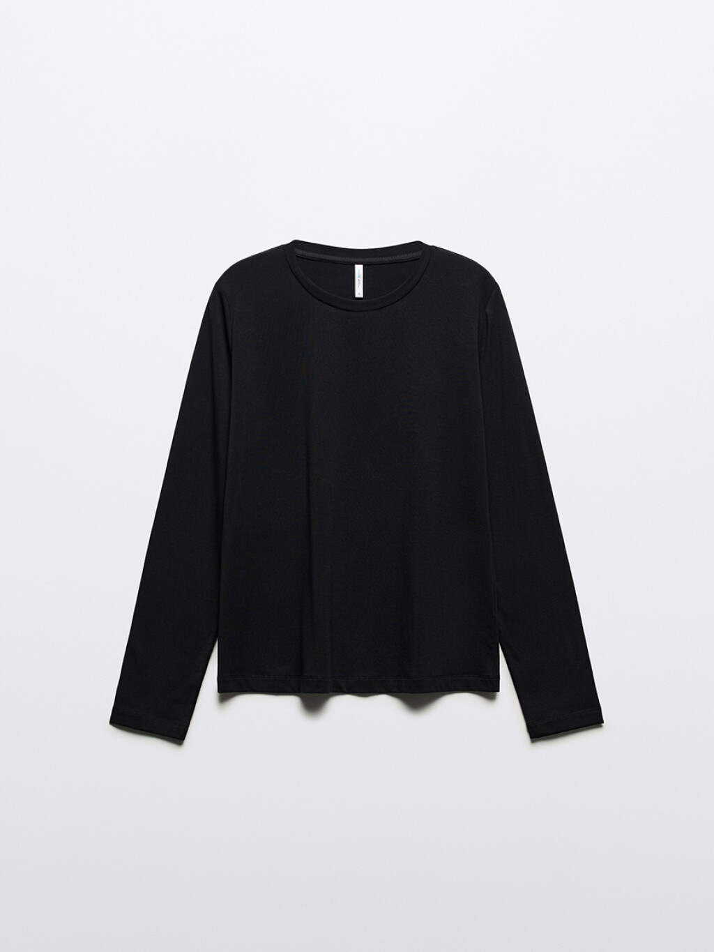 Лонгслив свободный из хлопкового трикотажа - цвет черный - 8