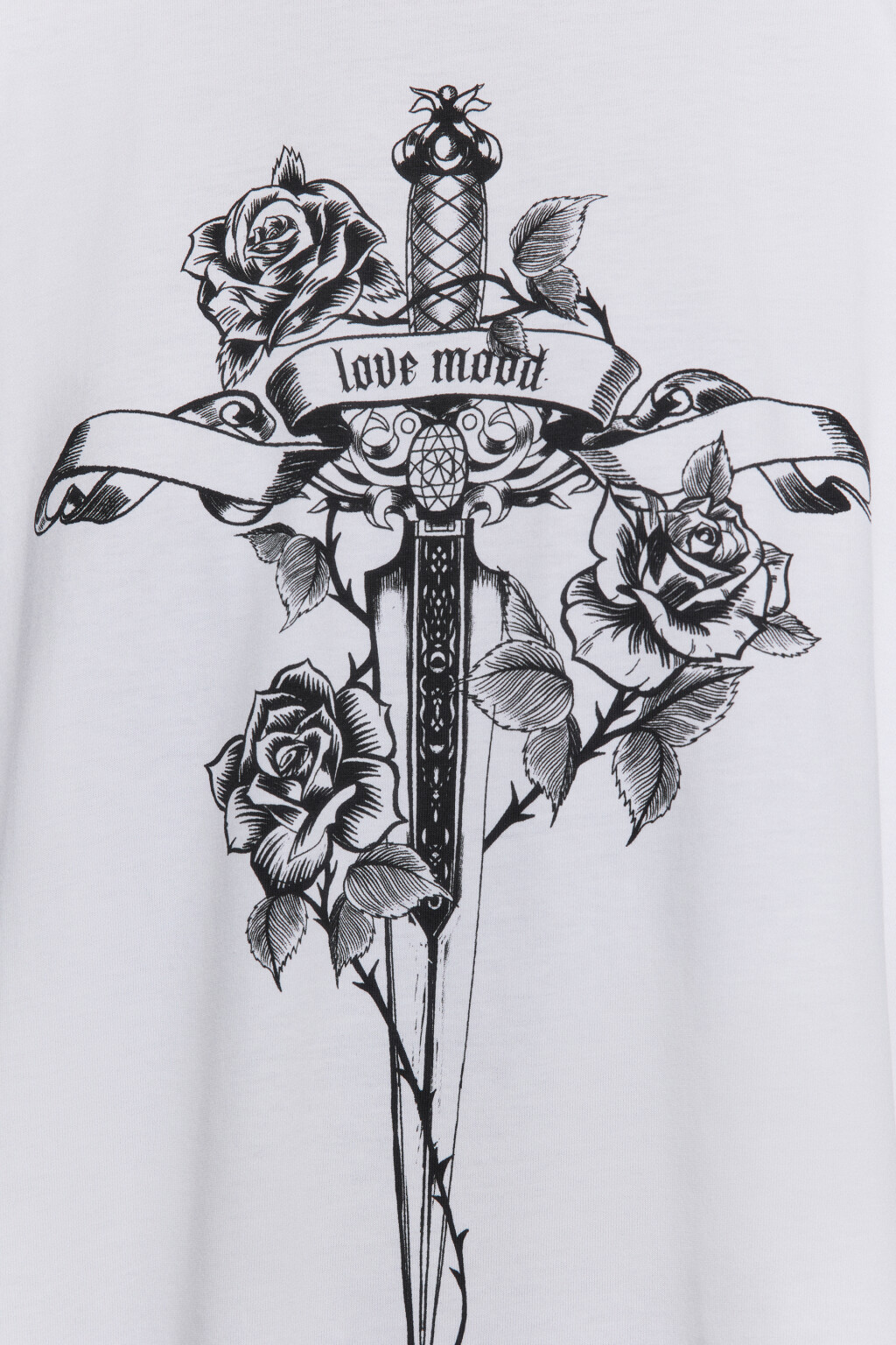 Лонгслив oversize хлопковый с тату-принтом - цвет белый - 6