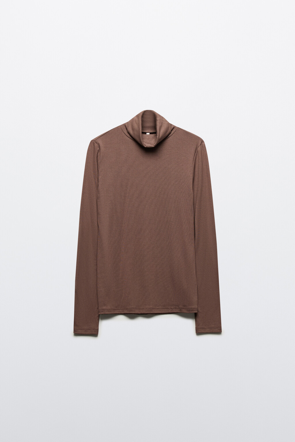 Водолазка гладкая вискозная с воротником - цвет бежевый - 8