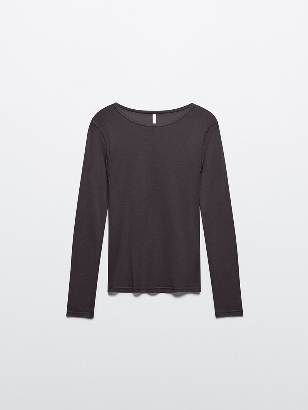 Лонгслив приталенный из тонкого хлопка - цвет серый - 8